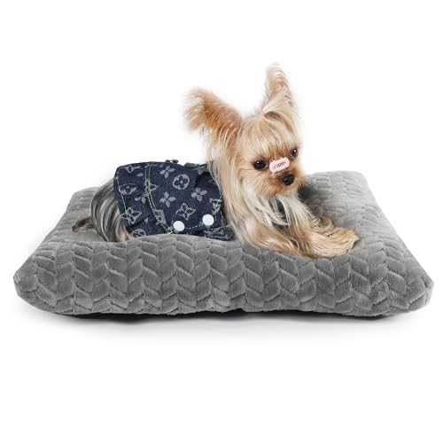 Necesitar Hundekäfig-Pads für kleine Hunde, waschbar, 55,9 cm, mit rutschfester Haustier-Isomatte, bis zu 6,8 kg, weiches und flauschiges Welpenbett für Kisten, Reifen, bedruckt, Grau, Größe S Necesitar Hundekäfig-Pads für kleine Hunde, waschbar, 55,9 cm, mit rutschfester Haustier-Isomatte, bis zu 6,8 kg, weiches und flauschiges Welpenbett für Kisten, Reifen, bedruckt, Grau, Größe S von Necesitar