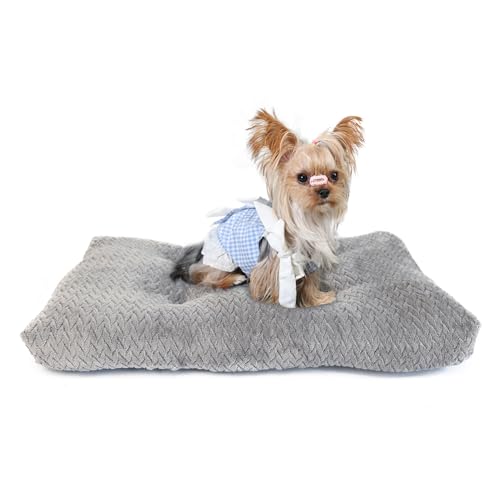 Necesitar Welpenbett für kleine Hunde, waschbares Bett für Käfige, 55,9 cm, wärmend, gemütlich, weiche Haustierunterlage mit Anti-Rutsch bis zu 6,8 kg, Haustierkissen, passend für kleine Hunde oder Necesitar Welpenbett für kleine Hunde, waschbares Bett für Käfige, 55,9 cm, wärmend, gemütlich, weiche Haustierunterlage mit Anti-Rutsch bis zu 6,8 kg, Haustierkissen, passend für kleine Hunde oder von Necesitar