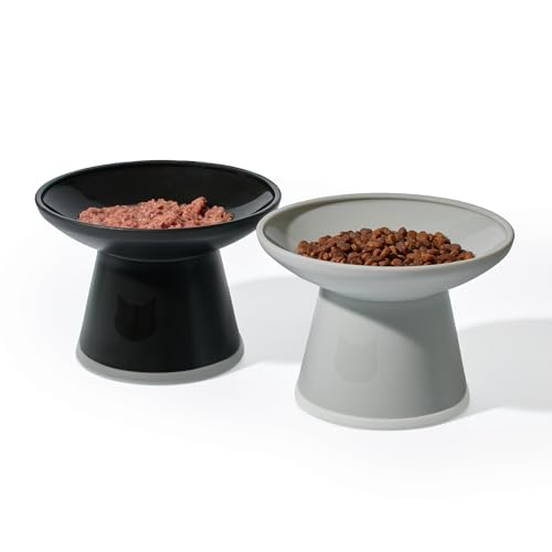 Necoichi 2 extra breite erhöhte Katzenfutternäpfe – BPA-freie Kunststoffschalen zur Reduzierung von Schnurrhaare und Nackenmüdigkeit – spülmaschinen- und mikrowellengeeignet – rutschfestes Necoichi 2 extra breite erhöhte Katzenfutternäpfe – BPA-freie Kunststoffschalen zur Reduzierung von Schnurrhaare und Nackenmüdigkeit – spülmaschinen- und mikrowellengeeignet – rutschfestes von Necoichi
