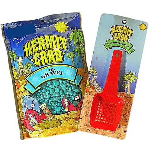 Needzo Hermit Crab Home Kiessubstrat und Schaufel, buntes Starter-Set für Terrarien und Aquarien, 2 Stück von Needzo