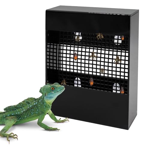 Chamäleon Feeder, Bartdrachen Käfer Schale, Schwarz Acryl Reptilien Feeder Box, Wandmontierter Insektenfutterspender mit Saugnäpfen, Tank und Aquarium Zubehör für Eidechse Bartagamische Gecko Chamäleon Feeder, Bartdrachen Käfer Schale, Schwarz Acryl Reptilien Feeder Box, Wandmontierter Insektenfutterspender mit Saugnäpfen, Tank und Aquarium Zubehör für Eidechse Bartagamische Gecko von Neeenn