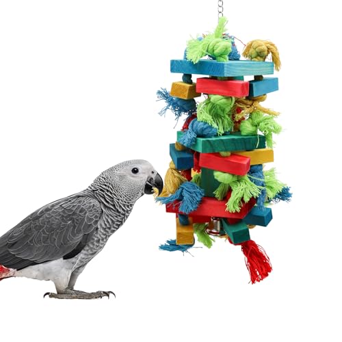 Neeenn Großes Kauspielzeug für Vögel, buntes natürliches Holz, Kauspielzeug, Vogelkäfig-Zubehör, geeignet für Vögel, Papageien, Sittiche, Nymphensittiche, Aras, Ara, afrikanisches Grau Neeenn Großes Kauspielzeug für Vögel, buntes natürliches Holz, Kauspielzeug, Vogelkäfig-Zubehör, geeignet für Vögel, Papageien, Sittiche, Nymphensittiche, Aras, Ara, afrikanisches Grau von Neeenn