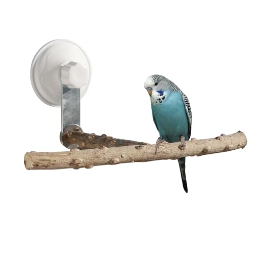 Vogel-Fenster-Sitzstange mit Saugnapf, Outdoor-Reisefenster, Spiegel, Vogelständer, Spielzeug, geeignet für kleine und mittelgroße Vögel, Papageien, Sittiche, Nymphensittiche Vogel-Fenster-Sitzstange mit Saugnapf, Outdoor-Reisefenster, Spiegel, Vogelständer, Spielzeug, geeignet für kleine und mittelgroße Vögel, Papageien, Sittiche, Nymphensittiche von Neeenn