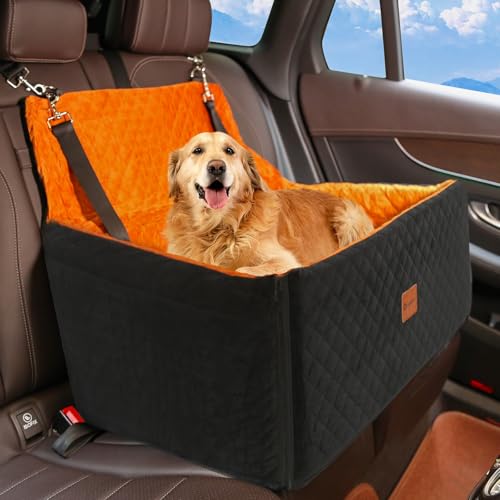 Hunde-Autositz für große und mittelgroße Hunde, waschbarer Haustier-Autositz für Hunde unter 25 kg oder 2 kleine Hunde, Hundeerhöhung mit dickem Kissen Hunde-Autositz für große und mittelgroße Hunde, waschbarer Haustier-Autositz für Hunde unter 25 kg oder 2 kleine Hunde, Hundeerhöhung mit dickem Kissen von Neispuke