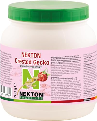 NEKTON-Crested Gecko Strawberry Pleasure | Alleinfuttermittel speziell für Kronengeckos mit Erdbeeren | Made in Germany (700g) von NEKTON