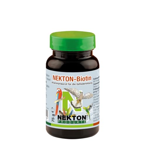 NEKTON-Biotin | Vitaminpräparat zur Gefiederbildung für alle Vögel | Made in Germany (75g) von Nekton