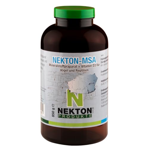 NEKTON-MSA | Hochwirksames Mineralstoffpräparat für Ziervögel, Reptilien und Amphibien | (850g) von Nekton