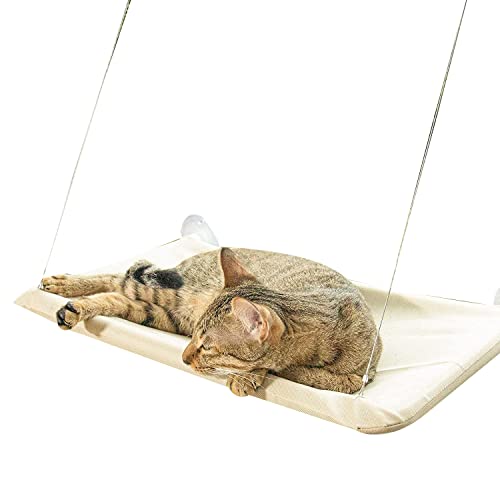Nemeae Katzenbettfenster, Katzenfenster, HäNgematte, Fensterstange, Sicherheits-Katzenregale, Platzsparende, Am Montierte Katze für GroßE Katzen von Nemeae
