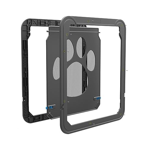 Nemeaii Haustiergittertür, Einfach zu Installierende Abschließbare Außentür für Hunde und Katzen, 37 X 42 cm von Nemeaii