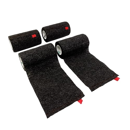 Syrflex Haftbandage, 10,2 cm, Schwarz, 4 Stück von Neogen