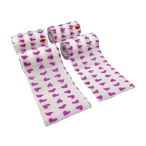 Syrflex Haftbandage, 10,2 cm, weiße Herzen, 4 Stück von Neogen