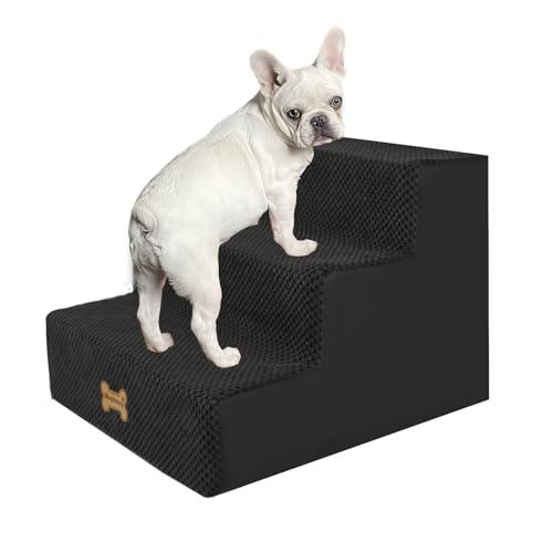 Nepfaivy Hundetreppe für Kleine Hunde 3-Stufig, Hundetreppe Hunderampe für Bett und Sofa aus Hochdichtem Schwamm, Haustiertreppe mit Abnehmbarem, Waschbarem Bezug und Rutschfestem Boden, 45x40x34cm Nepfaivy Hundetreppe für Kleine Hunde 3-Stufig, Hundetreppe Hunderampe für Bett und Sofa aus Hochdichtem Schwamm, Haustiertreppe mit Abnehmbarem, Waschbarem Bezug und Rutschfestem Boden, 45x40x34cm von Nepfaivy