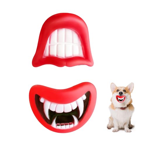 Nereds 2 x Silikon-Kauspielzeug für Haustiere, große Öffnung, Cartoon-Lippen für Party, Geschenk, Halloween-Kostüm, Maskerade von Nereds
