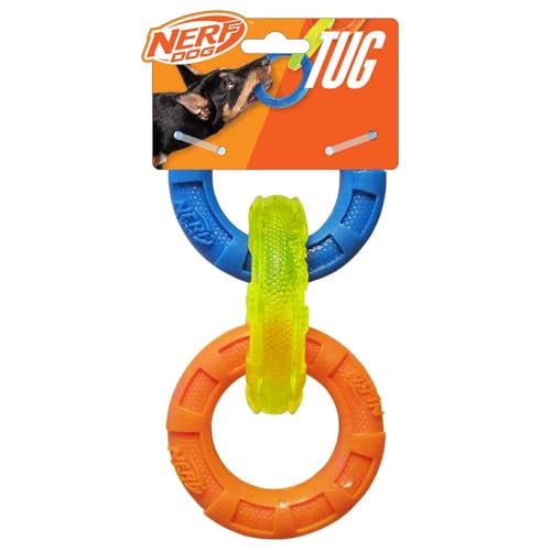 NERF TPR 3 Ring Tug Blue/Green/Orange Dog Toy, Small NERF TPR 3 Ring Tug Blue/Green/Orange Dog Toy, Small von Nerf Dog