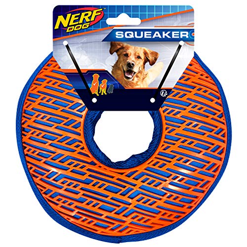 Nerf Dog 21,6 cm einseitiger TPR-Force-Grip-Ring – Blau/Orange von Nerf Dog