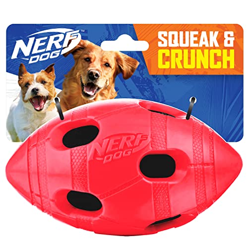 Nerf Dog Ball für mittlere bis große Hunde, rot, aus thermoplastischem Elastomer, lässt Sich drücken und beißen, Hundespielzeug Nerf Dog Ball für mittlere bis große Hunde, rot, aus thermoplastischem Elastomer, lässt Sich drücken und beißen, Hundespielzeug von Nerf Dog