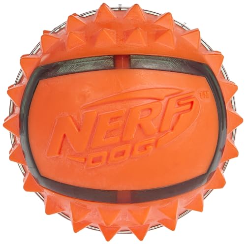 Nerf Dog Hundespielzeug TPR Spike Ball, Hundespielball, aus thermoplatischenmGummi, 6,3cm, blau/orange von Nerf Dog