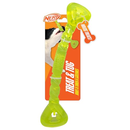 Nerf Dog Leckerli-Spender Knochen, 27,9 cm, langlebiges Kau- und Apportierspielzeug für Hunde, Grün Nerf Dog Leckerli-Spender Knochen, 27,9 cm, langlebiges Kau- und Apportierspielzeug für Hunde, Grün von Nerf Dog