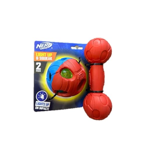 Nerf Dog Leuchtende und quietschende Knochen und Ball, 2 Stück Nerf Dog Leuchtende und quietschende Knochen und Ball, 2 Stück von Nerf Dog