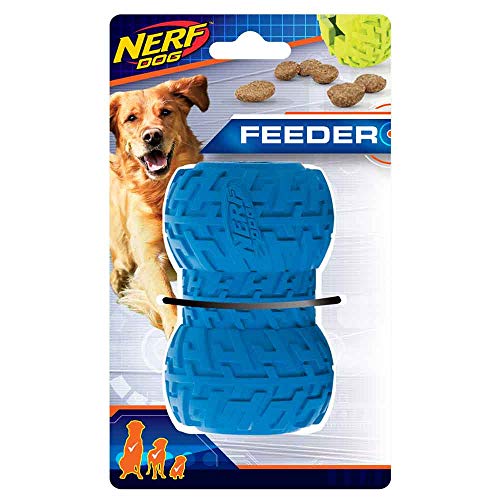 Nerf Dog Reifen-Futterspender für Hunde, 4in, blau von Nerf Dog