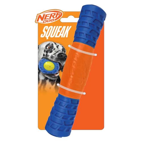 Nerf Dog TPR EXO Quietschstab, 20,3 cm, Blau/Orange von Nerf Dog