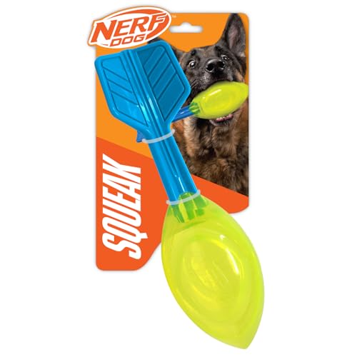 Nerf Hunde-Vortex-Ball mit lautem Quietscher, 30,5 cm, langlebiges interaktives Apportierspielzeug für Hunde, Hellblau/Grün Nerf Hunde-Vortex-Ball mit lautem Quietscher, 30,5 cm, langlebiges interaktives Apportierspielzeug für Hunde, Hellblau/Grün von Nerf Dog