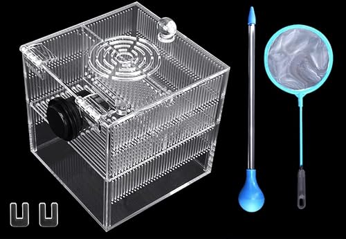 Magnetische Züchterbox für Trennwände, Tank, Isolationsbox, Akklimatisierung, Brutstätte, Inkubator für Guppy, Baby, Betta, Garnelen, Salzwasser, Anemonen, aggressive oder verletzte Fische von NestBasics