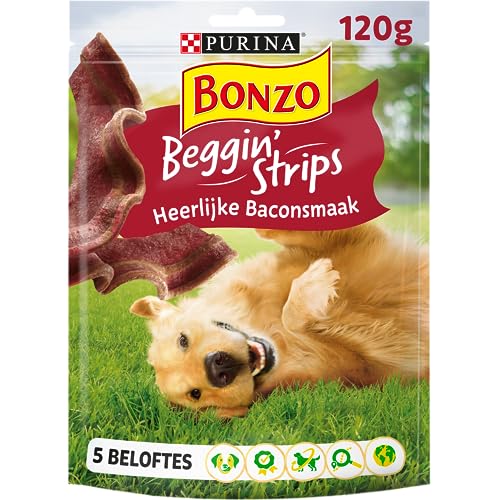 Bonzo Beggin' Streifen mit Speckgeschmack Hundesnacks 120g - 6er Box (720g) von Purina