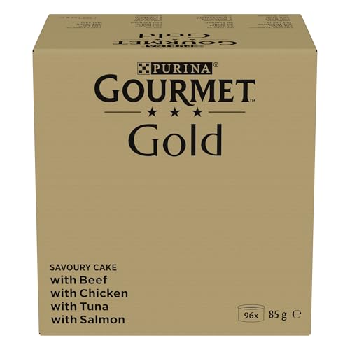 Gourmet Gold Raffiniertes Ragout Katzenfutter nass, Sorten-Mix, 96er Pack (96 x 85g) von Gourmet