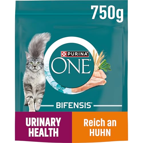 Nestle Nestle PURINA ONE BIFENSIS Urinary Health Katzenfutter trocken, reich an Huhn, 6er Pack (6 x 750g) von PURINA ONE