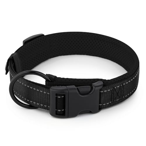 Nethins Reflektierendes Nylon-Hundehalsband mit Schnellverschluss-Schnalle, Netz-gepolstert, verstellbar, für kleine, mittelgroße und große Hunde Nethins Reflektierendes Nylon-Hundehalsband mit Schnellverschluss-Schnalle, Netz-gepolstert, verstellbar, für kleine, mittelgroße und große Hunde von Nethins