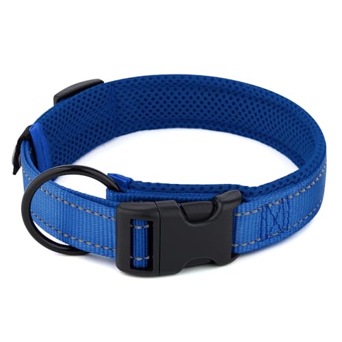 Nethins Reflektierendes Nylon-Hundehalsband mit Schnellverschluss-Schnalle, Netz-gepolstert, verstellbar, für kleine, mittelgroße und große Hunde Nethins Reflektierendes Nylon-Hundehalsband mit Schnellverschluss-Schnalle, Netz-gepolstert, verstellbar, für kleine, mittelgroße und große Hunde von Nethins