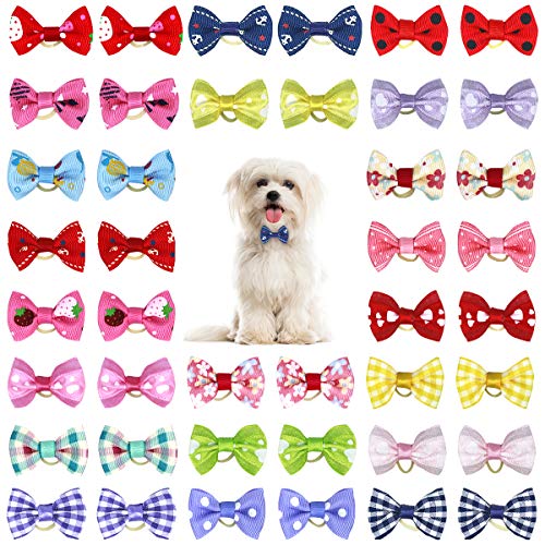 Netspower Hunde Haarschmuck Schleife Kopfschmuck, 50Pcs Haarnadel Haustiere Hundehaare Bögen Zubehör Pet Schmetterling Haarspange mit Gummibändern Netspower Hunde Haarschmuck Schleife Kopfschmuck, 50Pcs Haarnadel Haustiere Hundehaare Bögen Zubehör Pet Schmetterling Haarspange mit Gummibändern von Netspower