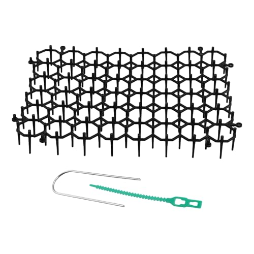 Nettoppo 12-Teilige Katzen-Scat-Matte mit Spikes, at Animal Spikes Repellent, Garden Prickle Strip Dig Stopper Cat Abschreckungs-Spikes von Nettoppo