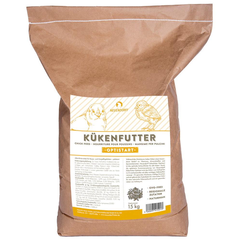 Neuendorff Optistart Premium Hobby Kükenaufzuchtfutter - 15 kg Neuendorff Optistart Premium Hobby Kükenaufzuchtfutter - 15 kg von Neuendorff