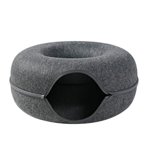 TRAUTESHEIM Katzen-Donut aus kratzfestem Filzmaterial - 50cm Durchmesser 20cm hoch- rund - teilbar - Katzentunnel Katzenbett Katzennest in dunkel-grau/anthrazit TRAUTESHEIM Katzen-Donut aus kratzfestem Filzmaterial - 50cm Durchmesser 20cm hoch- rund - teilbar - Katzentunnel Katzenbett Katzennest in dunkel-grau/anthrazit von Neumayer