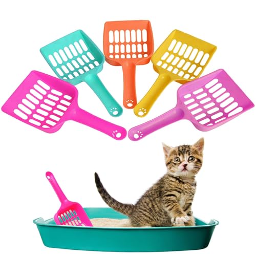 Arbeitssparende Katzenstreu -Schaufel - Ergonomische Kotschöpfe, Seitleuterbox Scoop | Effizienter Katzenstreu -Sifter für den Heimgebrauch, Kätzchen Pooper Sifter für die einfache Reinigung, Haustier von NevPuose