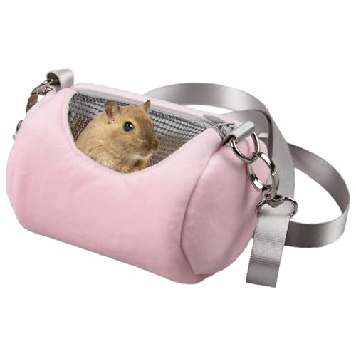 Haustier -Reise -Rucksack - Kleine Animal Carrier Plüschbeutel, Zylinder Ausgehender Reisetasche | Tragbares Warmes Gehäuse Für Kaninchenvogel Echsen Meerschweinchen Eichhörnchen -Futter, Weicher Tier von NevPuose