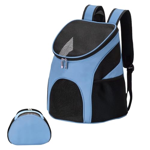 Haustierreiseträger - Faltbare Katzenhaltertasche, Hunde Schultertransportpack | Atmungsaktives Wanderrucksack, Anti-Stützbeutel, Tragbare Tierspeicherung, Welpe Outdoor Sling Chest Conta von NevPuose