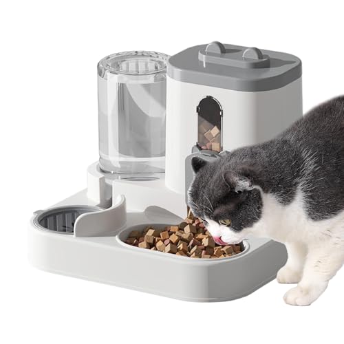 NevPuose Automatischer Futterautomat Für Hauskatzen,Futterautomat Für Trockenfutter Und Wasser - Großvolumen Futterstation Für Hunde Und Katzen Drinnen von NevPuose