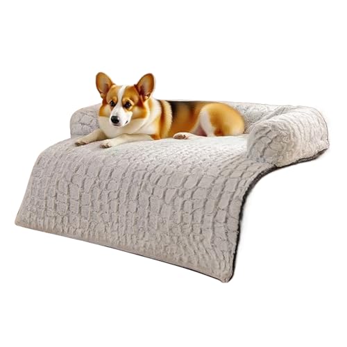 NevPuose Haustier Couch Bett,Waschbar Abnehmbar rutschfeste Sofa Matte Erhöhter Rand,Beruhigendes Hundebett | Für Schlafzimmer Wohnzimmer Balkon Terrasse Wohnung von NevPuose