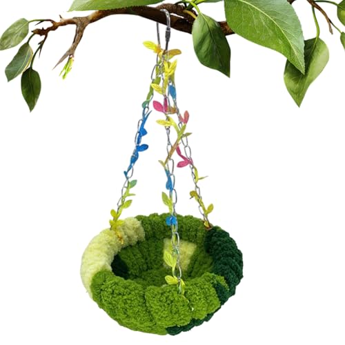 NevPuose Papageiennest - Papageiennesthütte, Papageinestbett | Papageiennest Plüsch Interieur, Papageiennest -Hanging -Design, Papageiennest Warmes Hideaway, Sichere Schlafecke Haustier Nachteile Inn von NevPuose