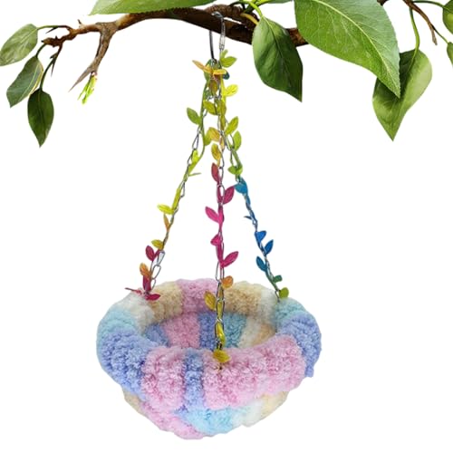 NevPuose Papageiennest - Papageiennesthütte, Papageinestbett | Papageiennest Plüsch Interieur, Papageiennest -Hanging -Design, Papageiennest Warmes Hideaway, Sichere Schlafecke Haustier Nachteile Inn von NevPuose