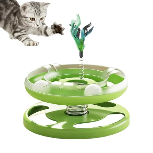 NevPuose Selbst-Katzenspielzeug, doppellagiger Katzenballturm, Katzenspielzeug, Feder-Puzzle-Spielzeug, stimulierendes Katzenspielzeug für Haustiere, Katzen, Kätzchen NevPuose Selbst-Katzenspielzeug, doppellagiger Katzenballturm, Katzenspielzeug, Feder-Puzzle-Spielzeug, stimulierendes Katzenspielzeug für Haustiere, Katzen, Kätzchen von NevPuose