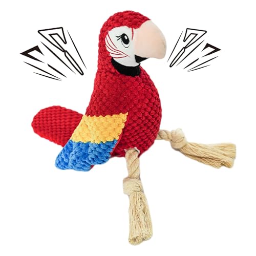 NevPuose Squeaky Stuffed Dog Toys - Parrot Shape Chew Toys with Twisted Rope, Dog Plush Toy with Squeaker, Pet Supplies for Small and Medium Dogs, Dog Enrichment Toys, Interactive Dog Toys NevPuose Squeaky Stuffed Dog Toys - Parrot Shape Chew Toys with Twisted Rope, Dog Plush Toy with Squeaker, Pet Supplies for Small and Medium Dogs, Dog Enrichment Toys, Interactive Dog Toys von NevPuose
