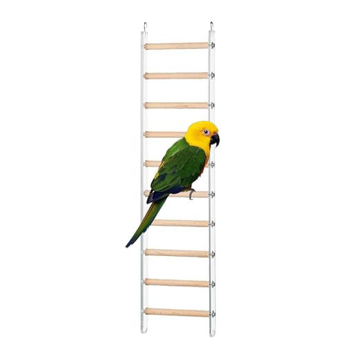 NevPuose Vogelkäfigleiter, Leiter | Innenkäfigkletterspielzeug | Fun Ladder Toy für das Training mit 360 ° -rotierbarem Haken für Lovebirds, Wellenstoffen und andere kleine, mittlere Vögel von NevPuose