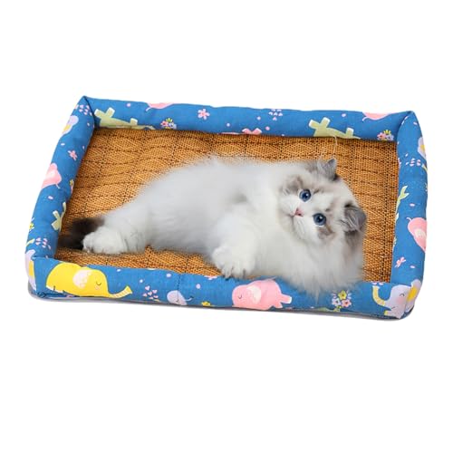 Rattan Kühlbett Katzen - Katzenkühlbett, Atmungsaktive Rattanoberfläche | Ice Rattan Kühlbettkatzen, Wasserdichte Katzeneisschicht, 3D-Struktur Anti-Kratzer-Textur, Wärmeissipationsnetz, Leichtes Rattan Kühlbett Katzen - Katzenkühlbett, Atmungsaktive Rattanoberfläche | Ice Rattan Kühlbettkatzen, Wasserdichte Katzeneisschicht, 3D-Struktur Anti-Kratzer-Textur, Wärmeissipationsnetz, Leichtes von NevPuose