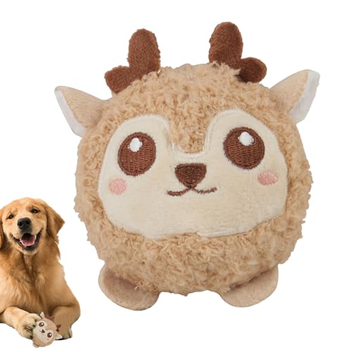 Welpenspielspielzeug - Bark Toy Dog Squeaker, Haustierspiel Ball Chew | Lustiger Plüsch -Tierball für Welpen -Trainingsspiele, quietschendes Kauenspielzeug für Schlafzimmerspiele, weicher interaktiver Welpenspielspielzeug - Bark Toy Dog Squeaker, Haustierspiel Ball Chew | Lustiger Plüsch -Tierball für Welpen -Trainingsspiele, quietschendes Kauenspielzeug für Schlafzimmerspiele, weicher interaktiver von NevPuose