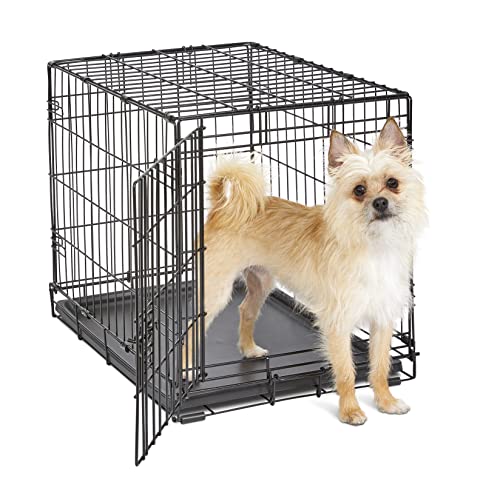 New World B24 Hundebox, mit Einzeltür, 61 cm, für kleine Hunderassen, mit auslaufsicherer Bodenwanne, Bodenschutzfüßen und patentierten Funktionen von New World