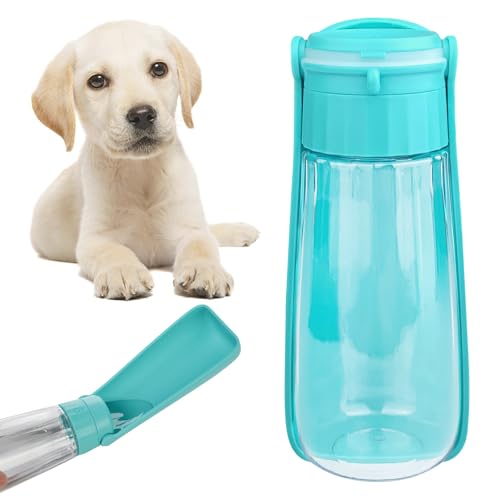 Newaner 550ml Trinkflasche Hunde für Unterwegs, Hundetrinkflasche für Unterwegs, Wasserflasche Hunde für Unterwegs, Hund Wasser Unterwegs, Dog Water Bottle, für Unterwegs,Täglich Spazieren (Blau) von Newaner